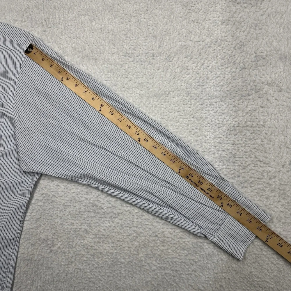 Polo Ralph Lauren Shirt Button‎ Up Preppy Blue Striped Men's 2XL (18 36/37)